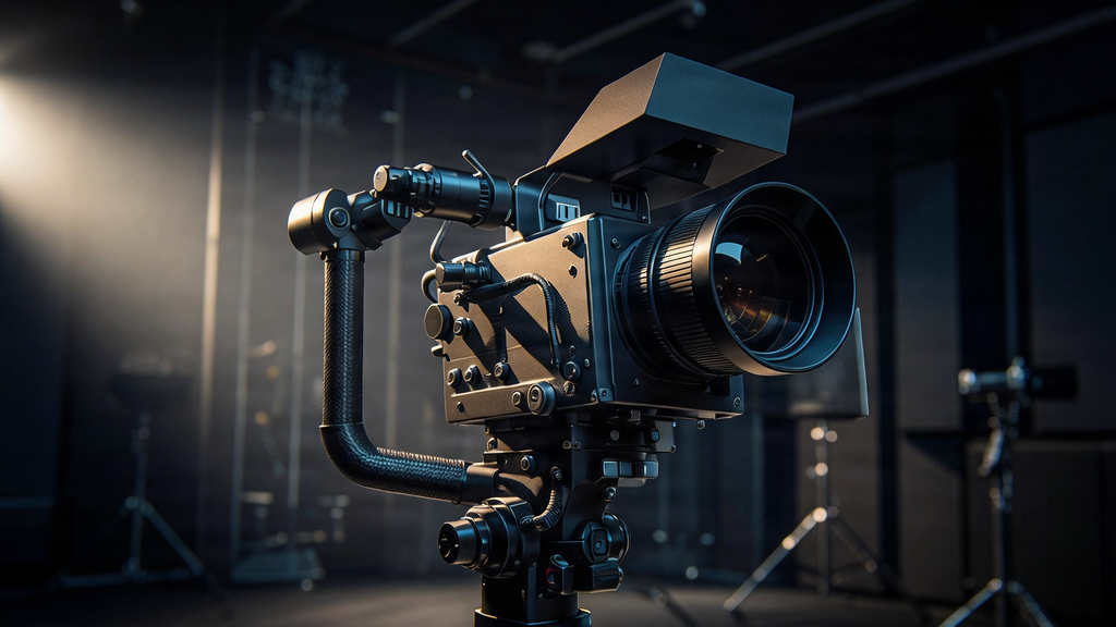 High-end cinematic camera on a gimbal