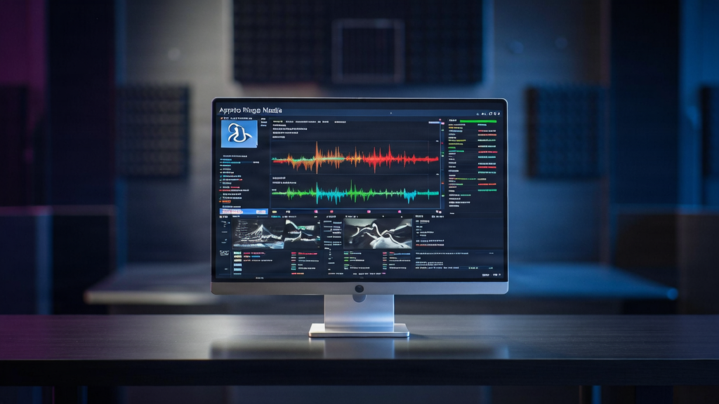 Apple Pro Display XDR showing professional cinematic video editing timeline interface